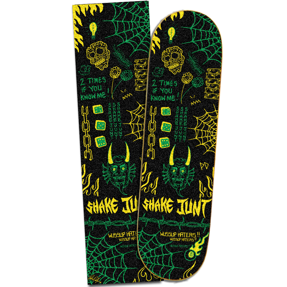 Shake Junt Grip Pedro Delfino Pro Griptape Full Skateboard Deck Length Tape