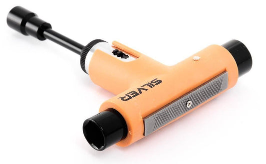 Silver Trucks Skate Tool Neon Orange Black Ratchet Complete Skateboard T-Tool