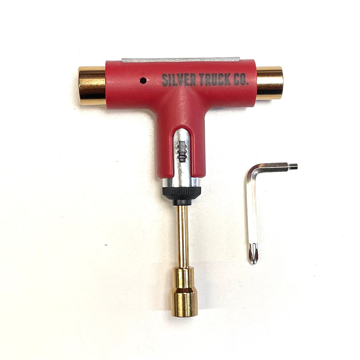 Silver Trucks Skate Tool Red/Gold Premium Ratchet Complete Skateboard T-Tool