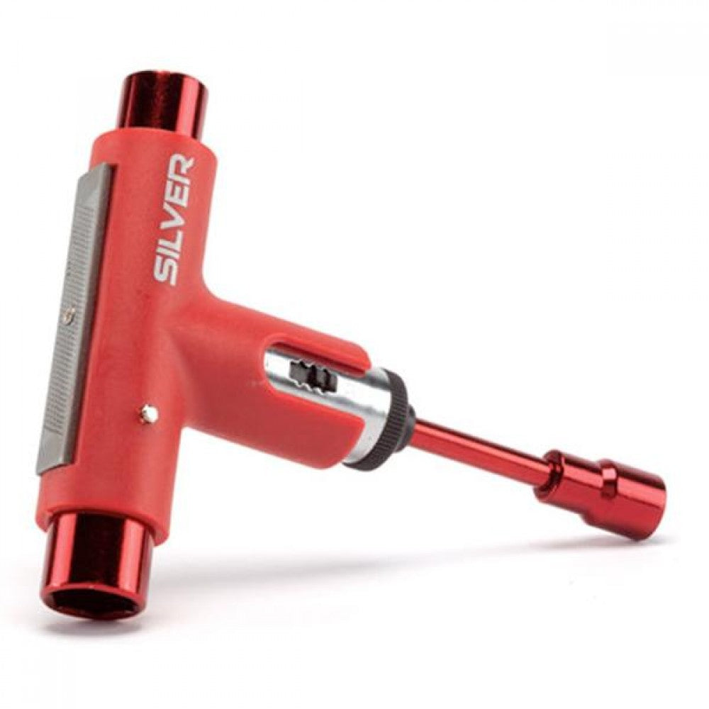 Silver Trucks Skate Tool Red Premium Ratchet Complete Skateboard T-Tool