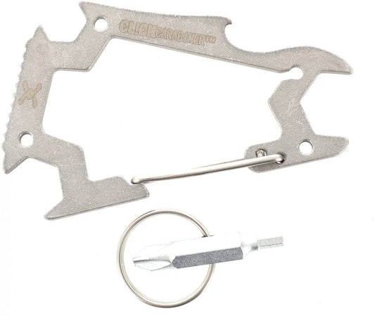 Sk8ology Skate Tool Silver Keychain Carabiner Worlds Lightest Skateboard T-Tool
