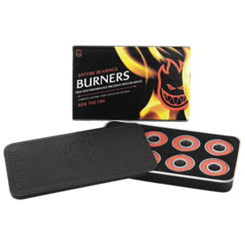 Spitfire Skateboard Bearings Burners Red (Spitfire Stash Tin Included)