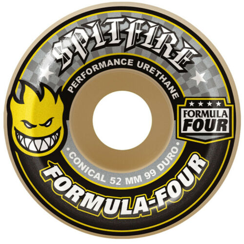 Spitfire Skateboard Wheels Formula Four Conical 52mm 99d F4