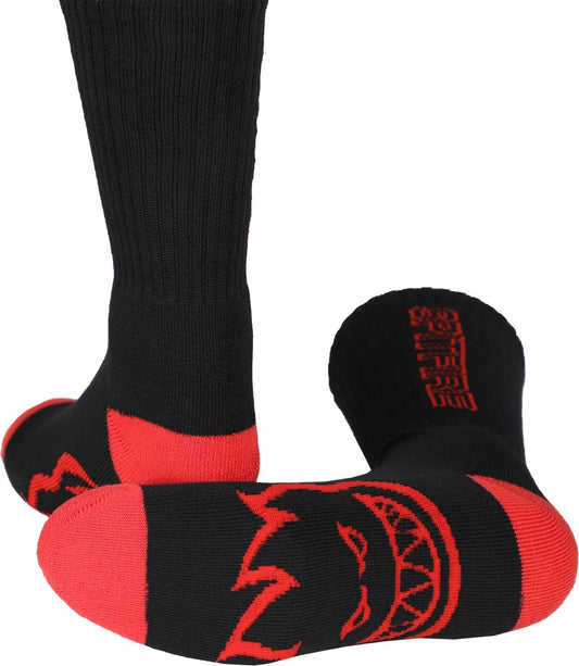 Spitfire Socks 3 Pack Classic 87 Black Red Crew SIZE 7-11 Skateboard Sox