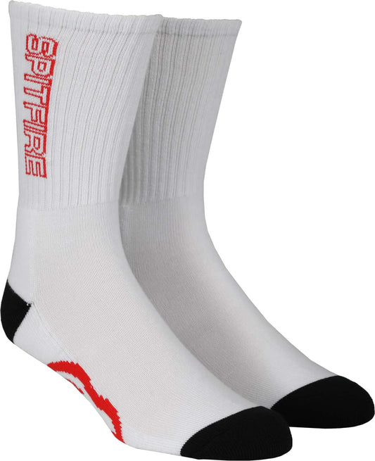 Spitfire Socks 3 Pack Classic 87 White Black Red SIZE 7-11 Crew Skateboard Sox