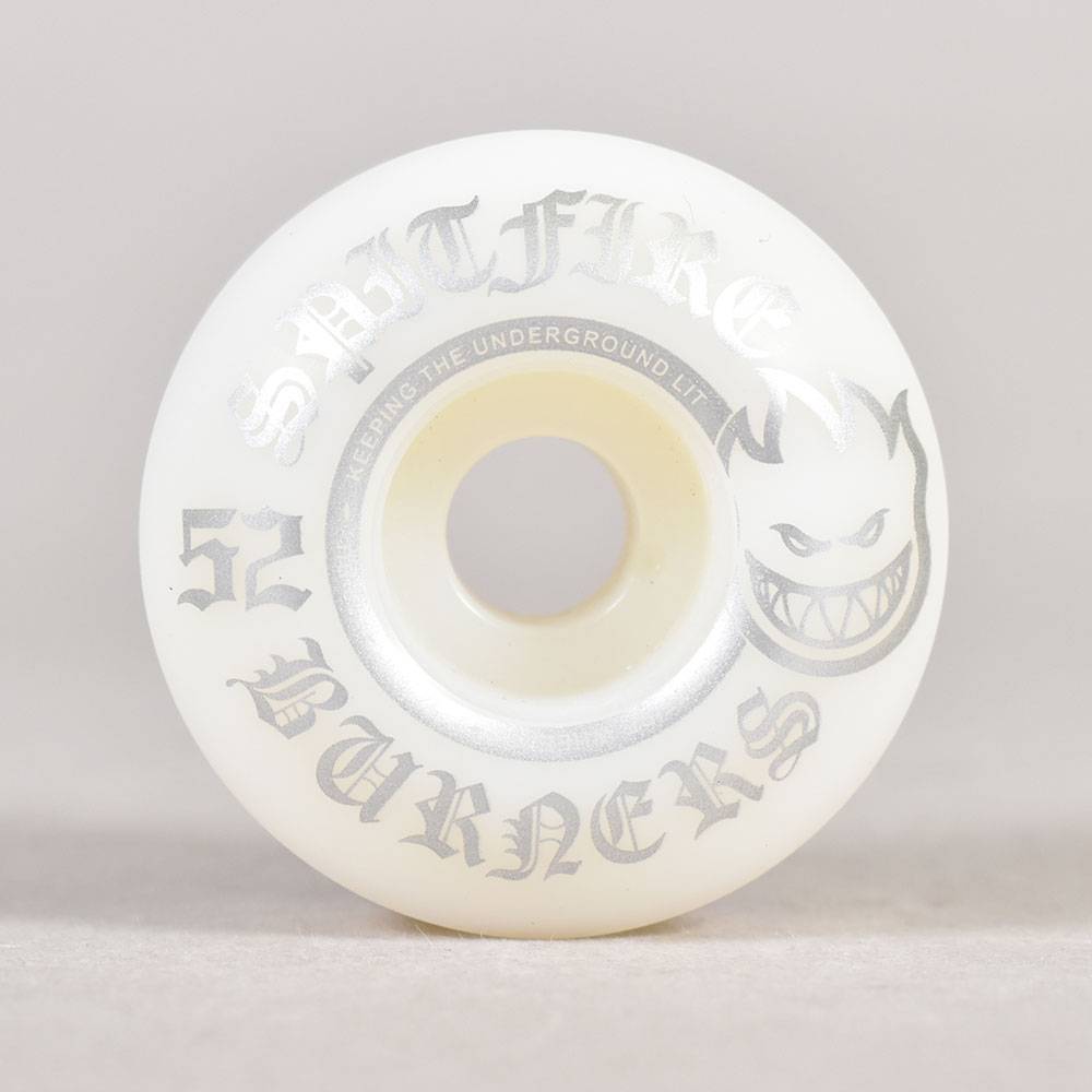 Spitfire Wheels Burners 52mm 99d White/Silver Bighead