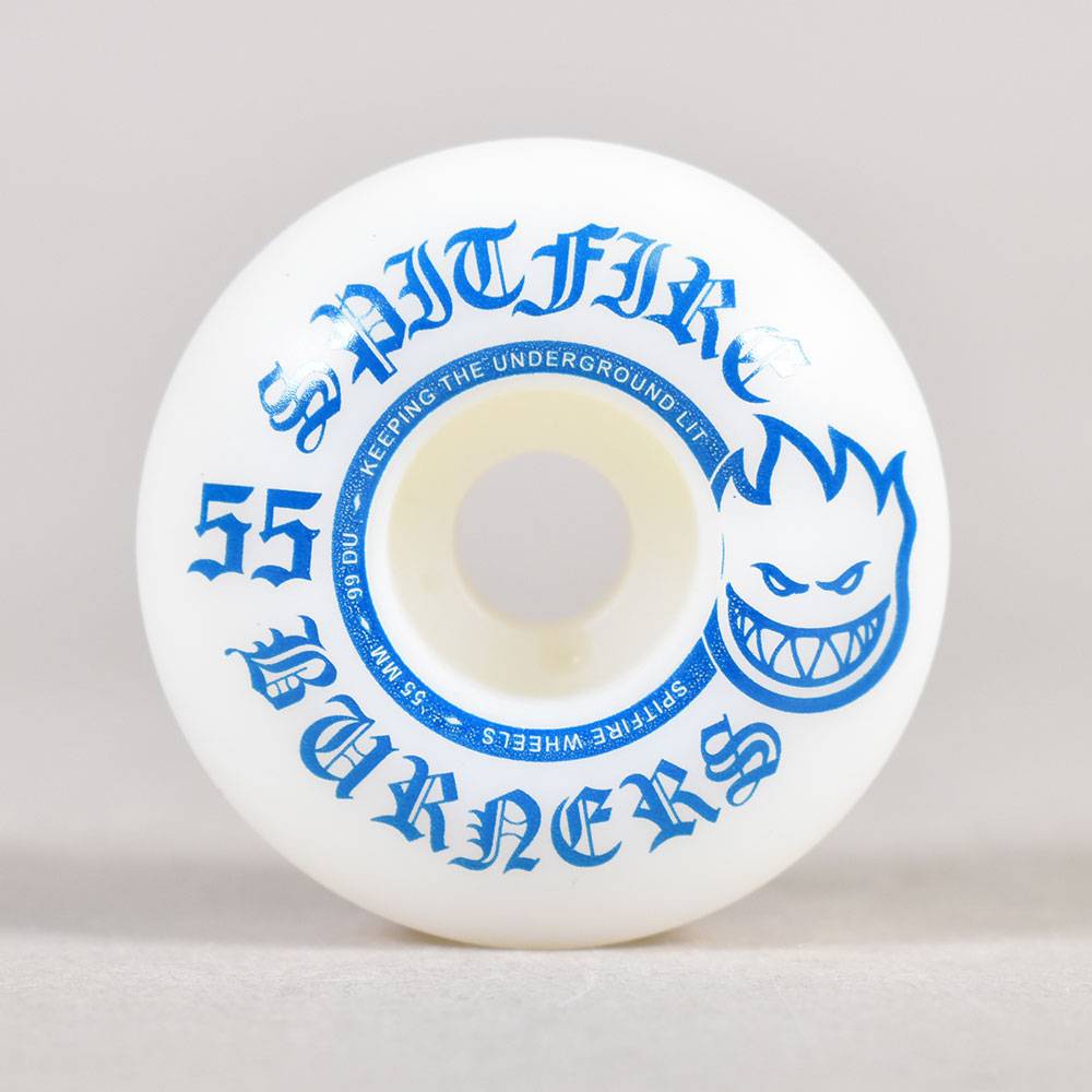 Spitfire Wheels Burners 55mm 99d White/Blue Bighead