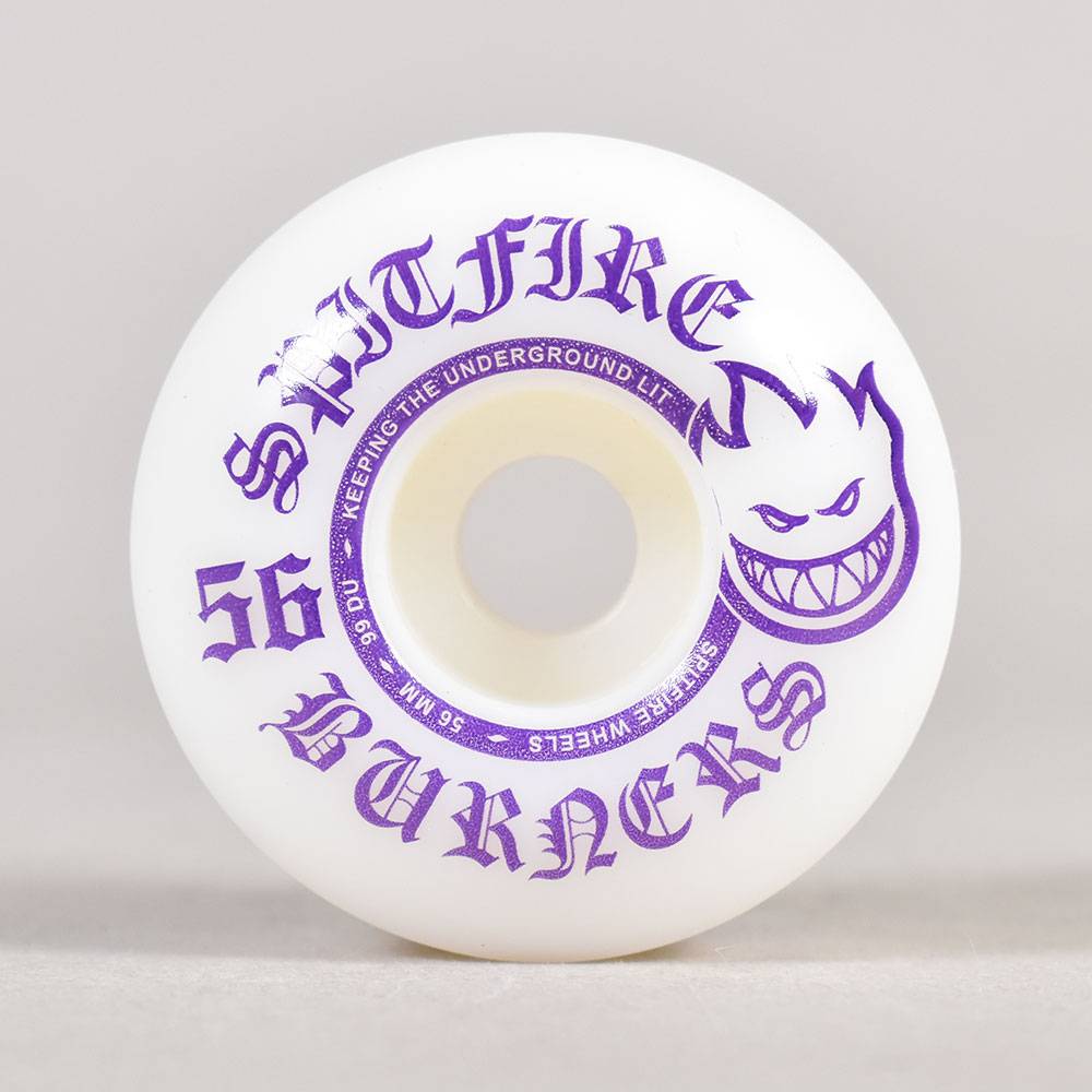 Spitfire Wheels Burners 56mm 99d White/Purple Bighead