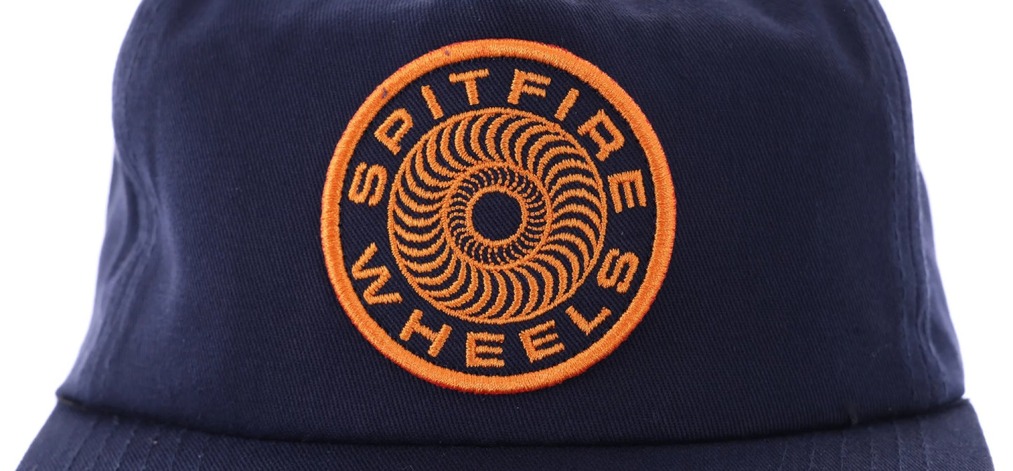 Spitfire Wheels Cap Classic 87 Swirl Navy Snapback Skateboard Hat