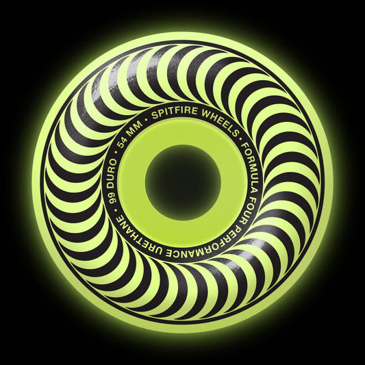 Spitfire Wheels F4 Glow In The Dark Classic Swirl 52mm 99d Formula Four