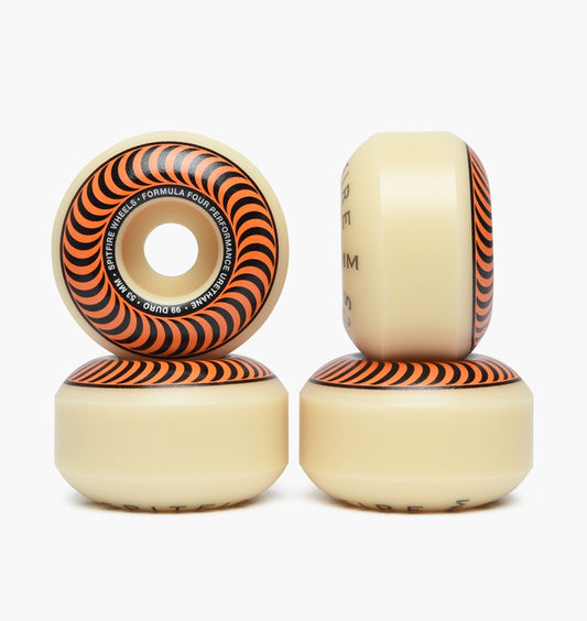 Spitfire Wheels Formula Four Orange Swirl 53mm + Bones Reds Skateboard Bearings