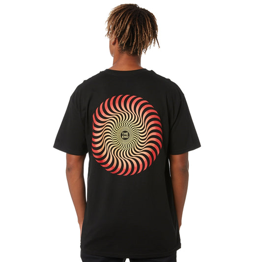 Spitfire Wheels Tee Classic Swirl Fade Black/Red Skateboard T-Shirt