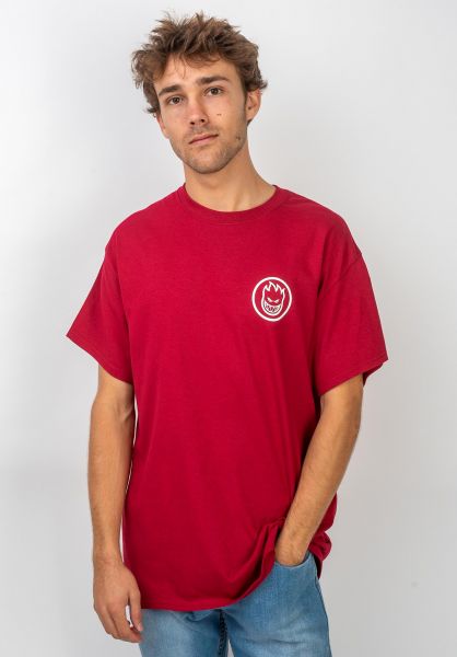 Spitfire Wheels Tee Classic Swirl Fade Cardinal Mens Skateboard T-Shirt