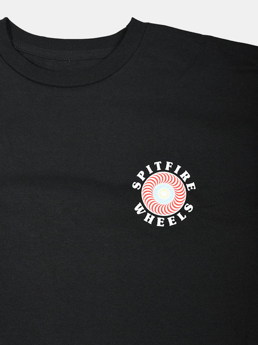 Spitfire Wheels Tee OG CLASSIC FILL BLACK RED Skateboard T-Shirt