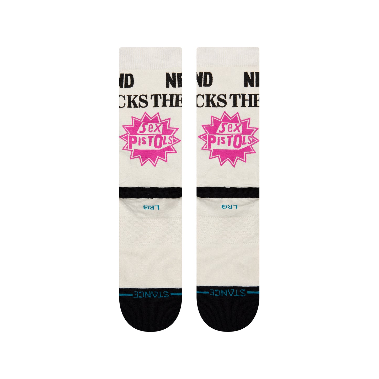 Stance Socks Sex Pistols Never mind the Bollocks SIZE L Off White Skateboard Sox