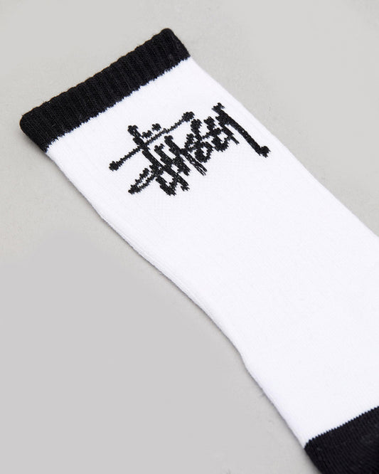 Stussy Socks GRAFFITI Crew WHITE 3 Pack Size OSFM New Skateboard Sox
