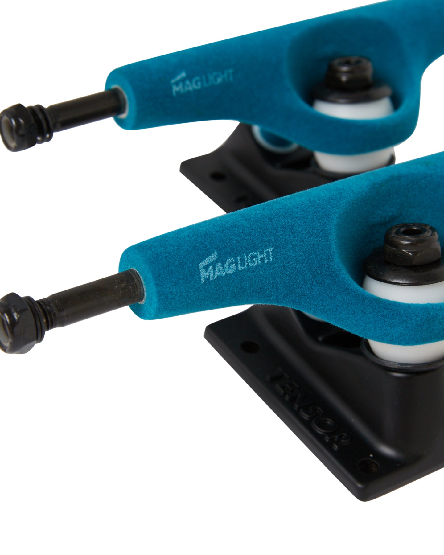 Tensor Skateboard Trucks Mag Light Velvet Aqua/Black 5.5 Hollow 8.25" Axles