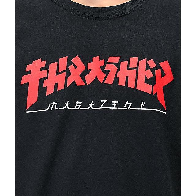 Thrasher Tee Godzilla Black Premium Skateboard Magazine T-Shirt