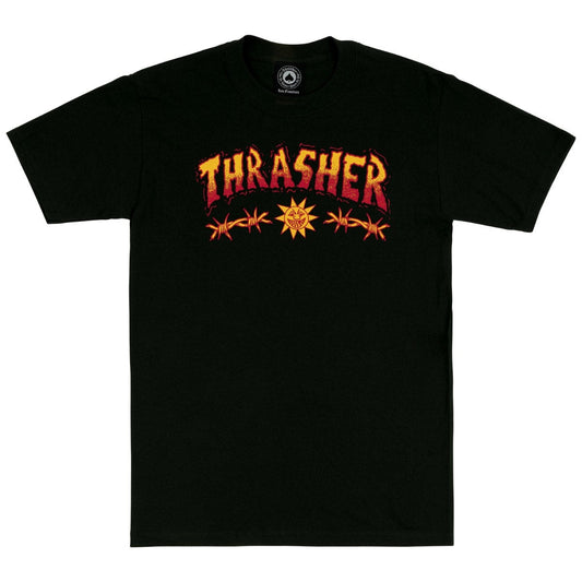 Thrasher Tee Sketch Black By Mike Gigliotti Premium Skateboard Magazine T-Shirt