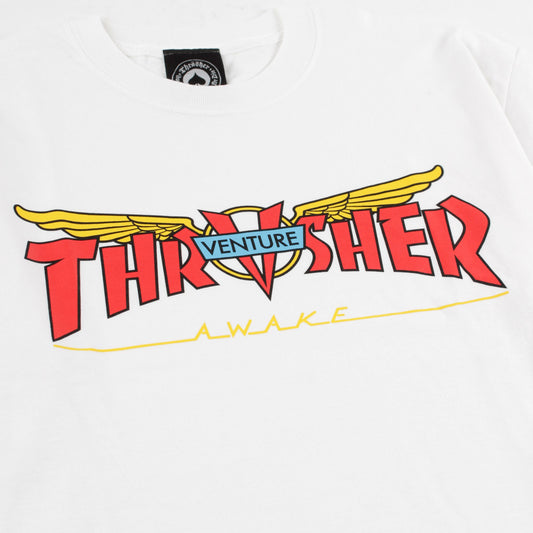 Thrasher Tee Venture Trucks Collab White Premium Skateboard Magazine T-Shirt