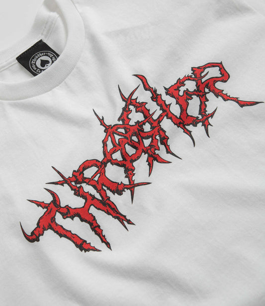 Thrasher Tee Thorns White Premium Skateboard Magazine T-Shirt