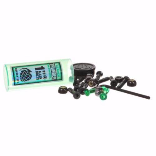 Thunder Bolts 1" Inch GREEN/BLACK Allen Key Skateboard Trucks Hardware