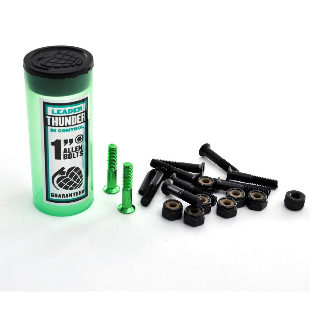 Thunder Bolts 1 Inch Green Black Allen Key Skateboard Trucks Hardware