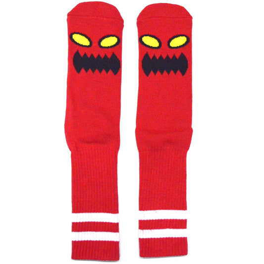 Toy Machine Socks Monster Face Red OSFM New Skateboard Sox