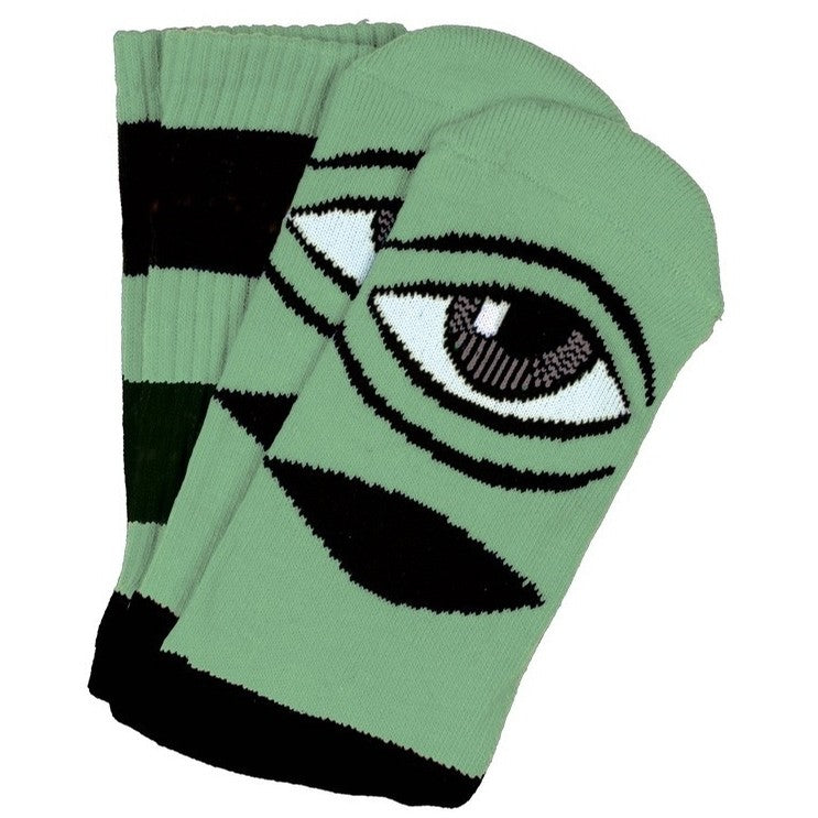 Toy Machine Socks Sect Eye Big Stripe Mint OSFM New Skateboard Sox
