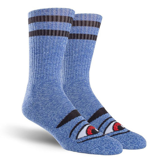 Toy Machine Socks Sect Eye Heather Blue OSFM New Skateboard Sox