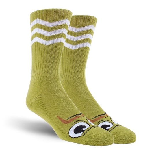 Toy Machine Socks Turtle Boy Stache Green OSFM New Skateboard Sox