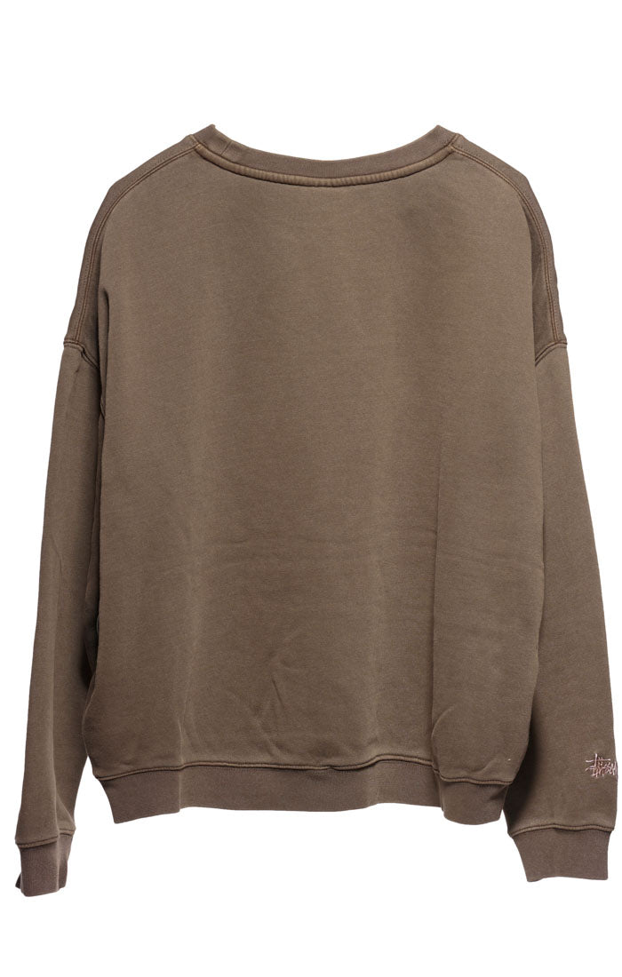 Stussy Womens Campus Oversized Crew Jumper Brown