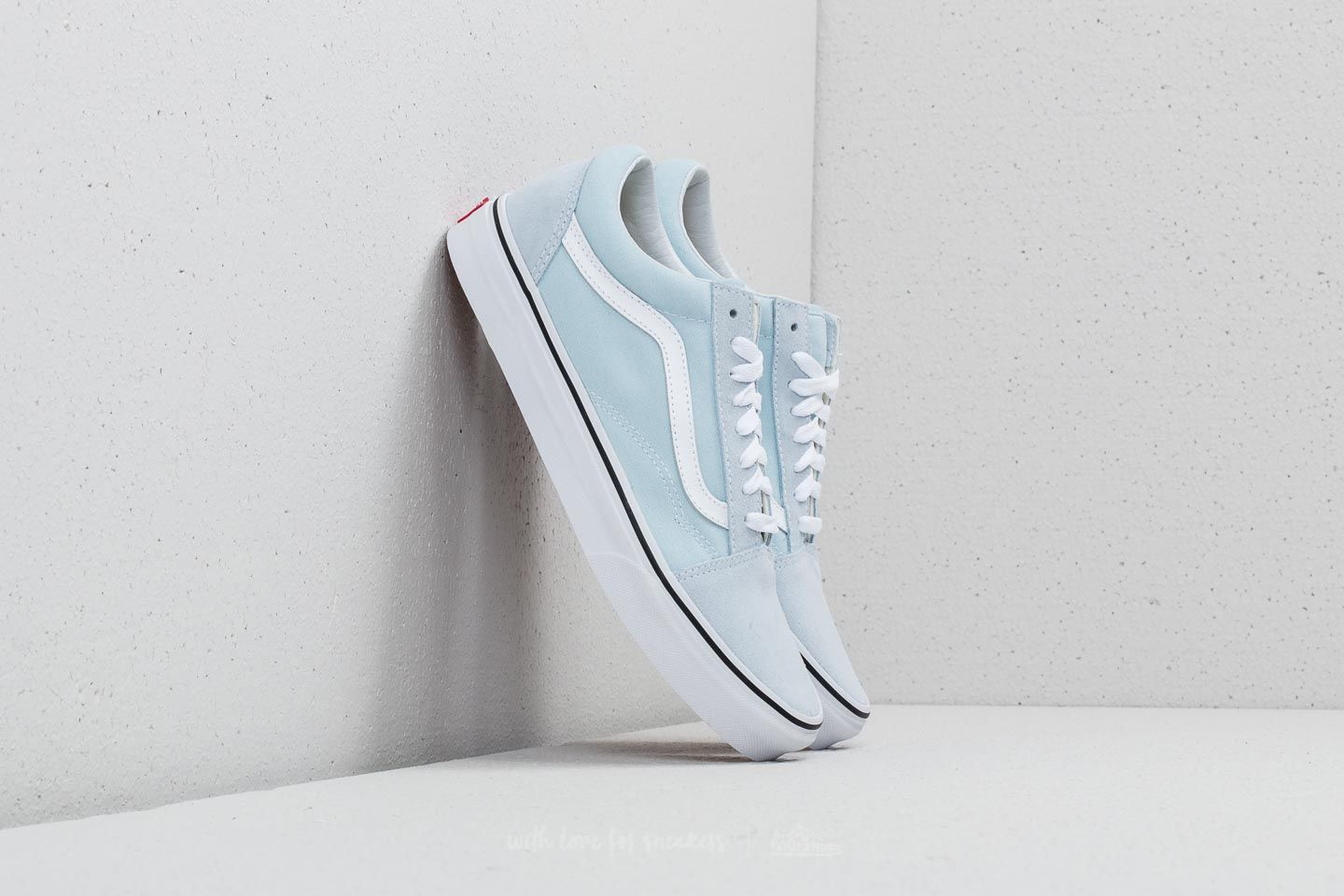 Vans Shoes Old Skool Baby Blue True White Us Size Skateboard Sneakers
