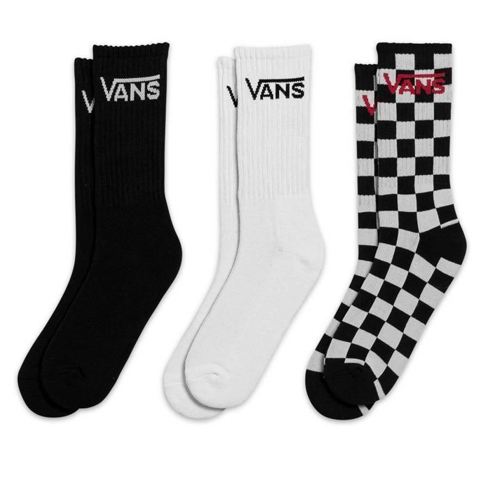 Vans Socks 3 Pack Crew Checkerboard Size 6 9 Skateboard Sox
