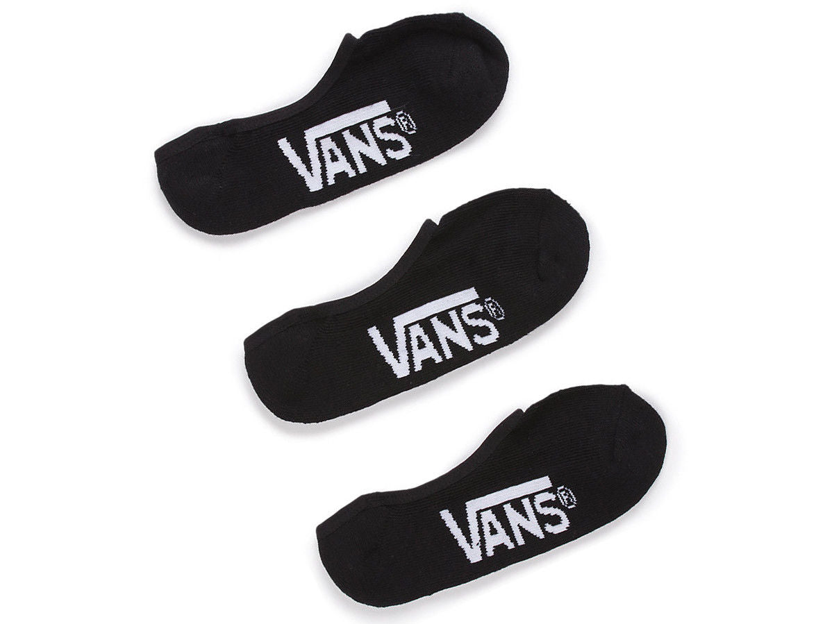 Vans Socks 3 Pack No Show Black Size 6-9 Invisible Skateboard Sox