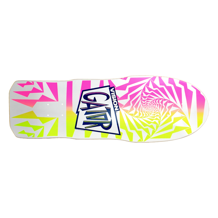Vision Skateboards Deck Gator II MC White Fade Pink/Yellow 10.25" Reissue