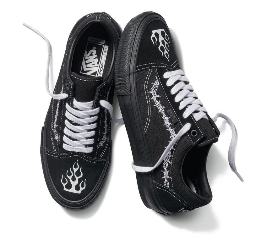 Vans Shoes SKATE OLD SKOOL x ELIJAH BERLE Black White US Skateboard Sneakers