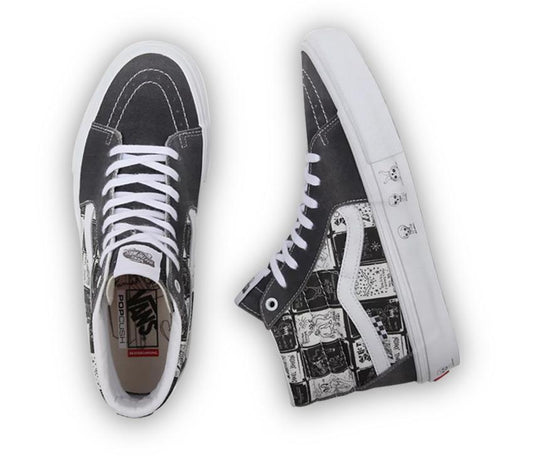 Vans Shoes SKATE Sk8-Hi x Daniel Johnston Raven US SIZE Skateboard Sneakers