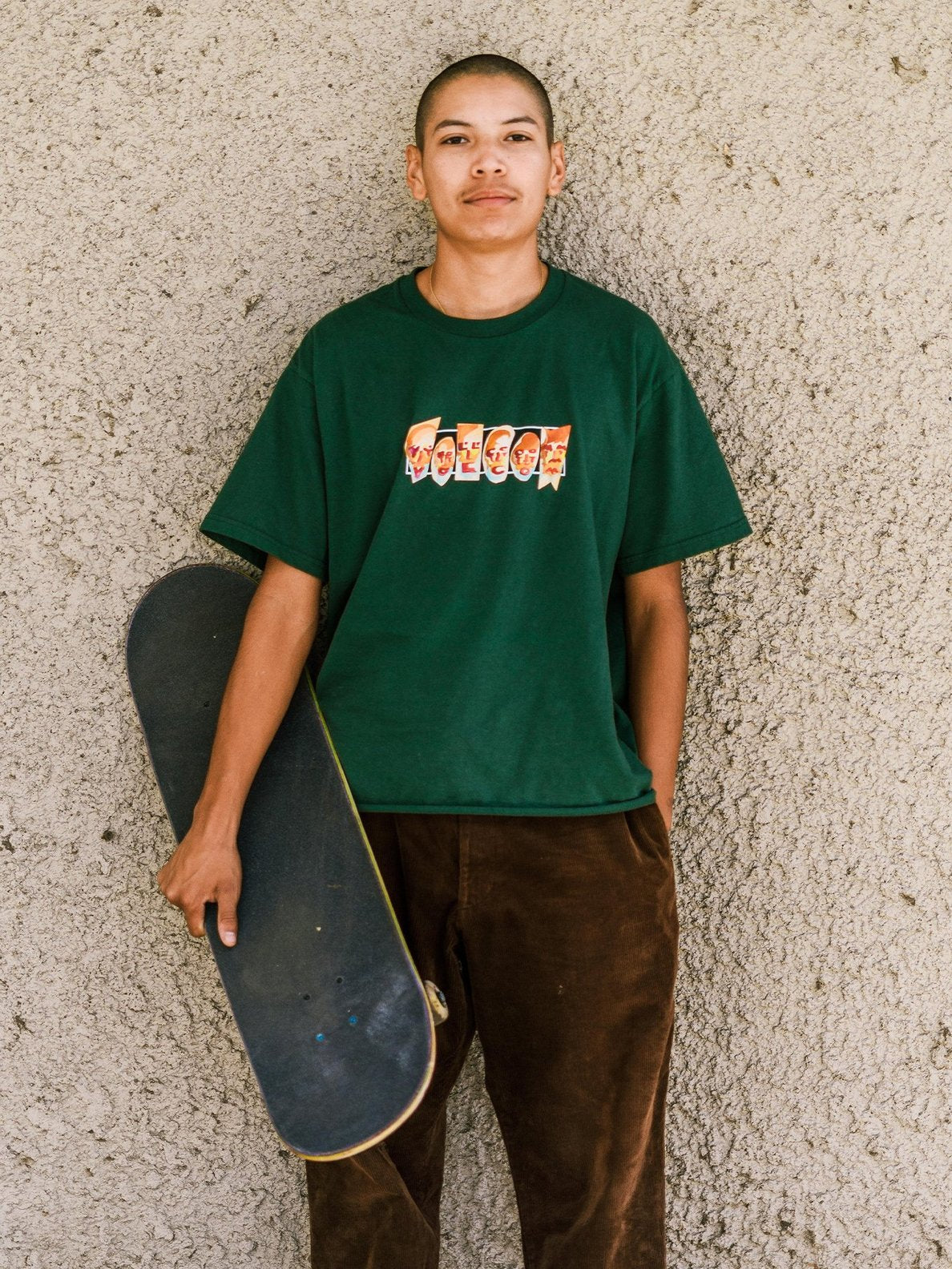 Volcom X Louie Lopez Tee Faces Forest Skateboard T Shirt