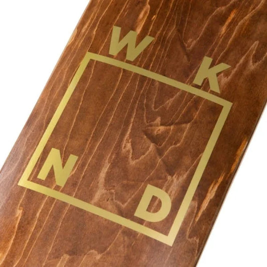 WKND Skateboard Deck Gold Logo Brown Veneer 8.125"
