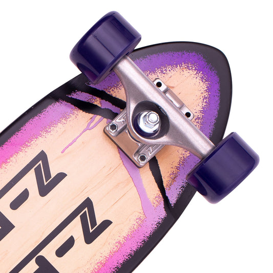 Z-Flex Skateboard Complete P.O.P 27" Purple Fade Cruiser Zflex