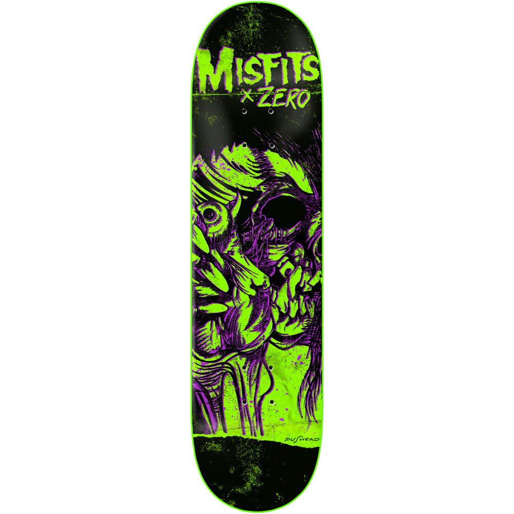 Zero Skateboard Deck X Misfits Evil Eye Black Green 8 25 Limited Edition