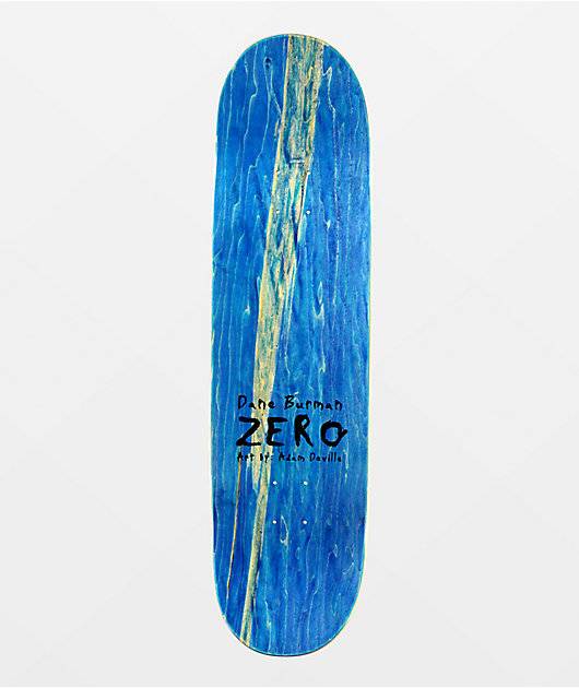 Zero Skateboard Deck Dane Burman Deville Skull 8.5"
