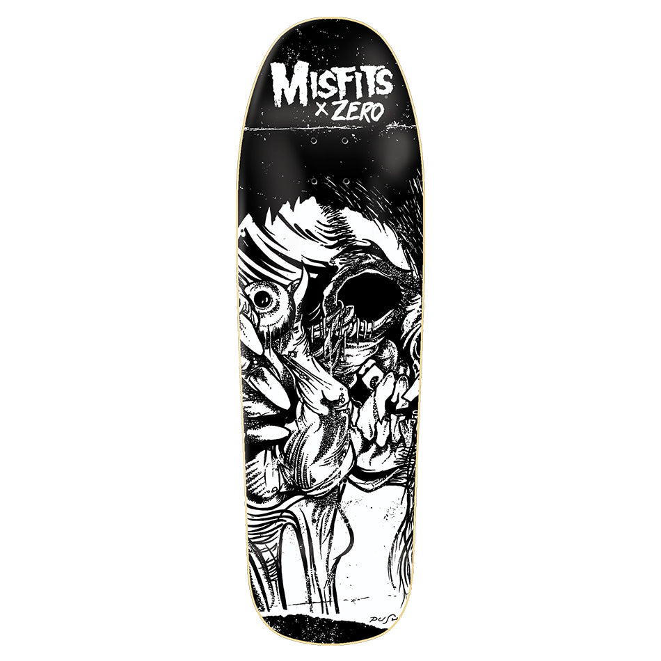 Zero X Misfits Skateboard Deck Evil Eye Black 9 25 Shaped Limited Edition