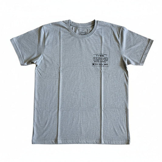 Kingpin Skate Supply Tee Fortune Heather Grey Skateboard T-Shirt