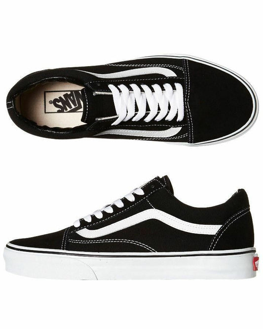 Vans Shoes Old Skool Black White Mens US SIZE Old School Skateboard Sneakers