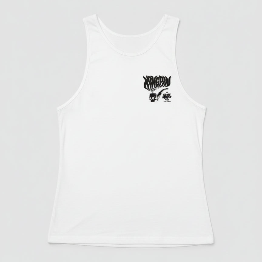 Kingpin Skate Supply Singlet Hazy Deeds White