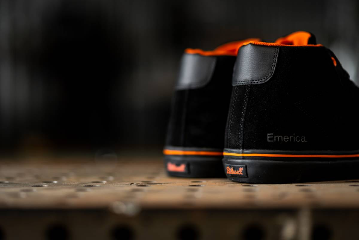 Emerica Shoes Omen Hi X Biltwell Black Us Size Skateboard Sneakers