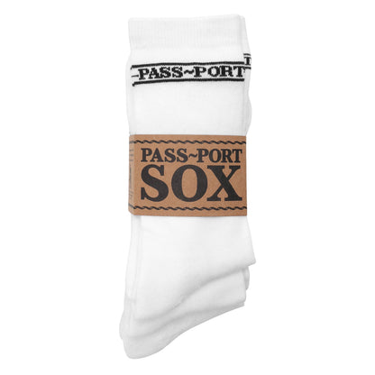 Pass~Port Hi Sox 3-Pack White - Passport Sox