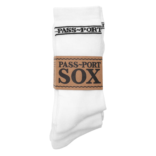 Pass~Port Hi Sox 3-Pack White - Passport Sox